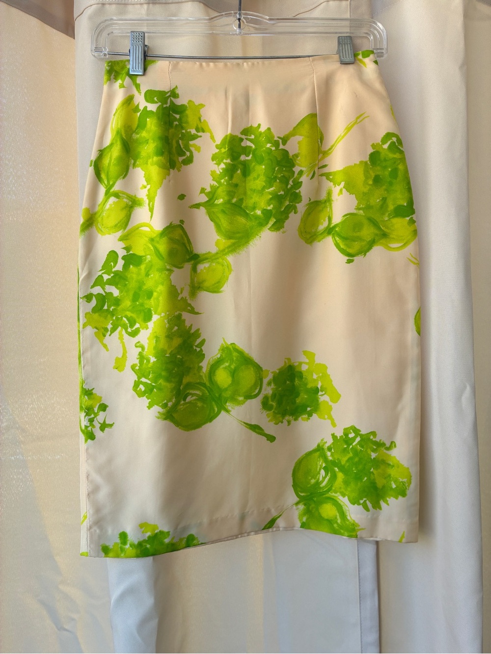 Vintage y2k Anna Molinari 100% Silk Floral Pencil Skirt Small